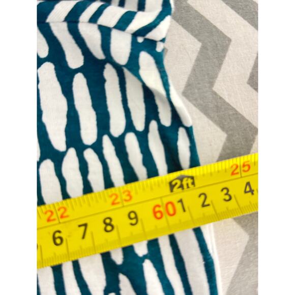 Chico’s Green White Abstract Print Long Sleeve Top Size 4 (XXL) - Picture 2 of 9